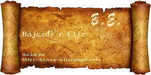 Bajczár Eliz névjegykártya
