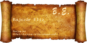 Bajczár Eliz névjegykártya